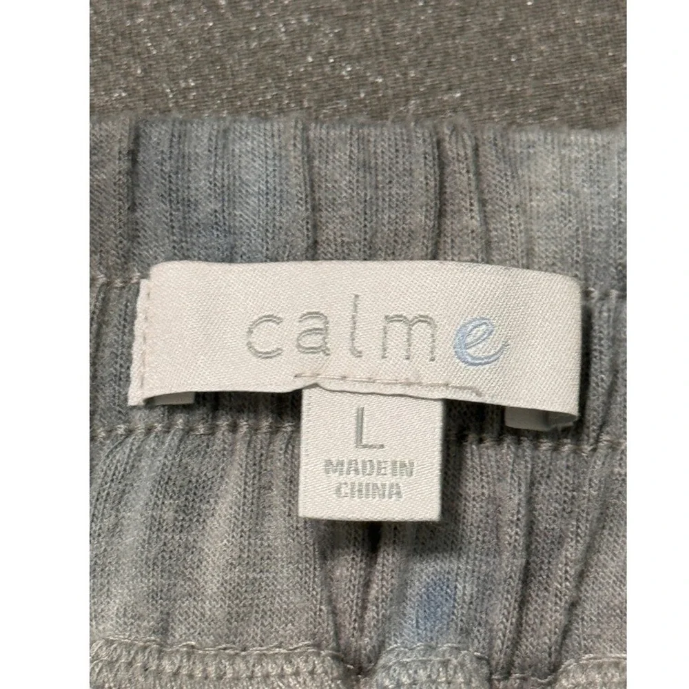 Calme Skirt Womens Large Tie Dye LoungeBlue Gray‎ Drawstring Pockets Casual